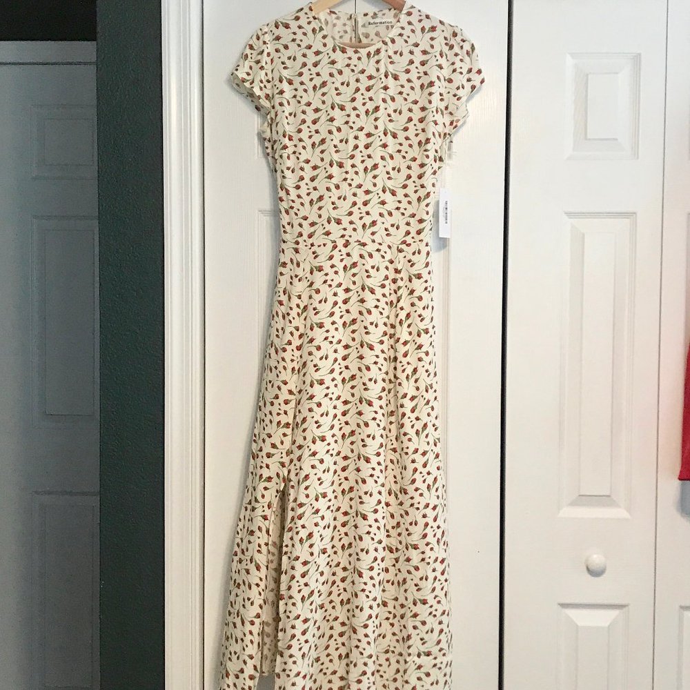 Gavin REFORMATION Midi Dress, Color Marion, sz 10